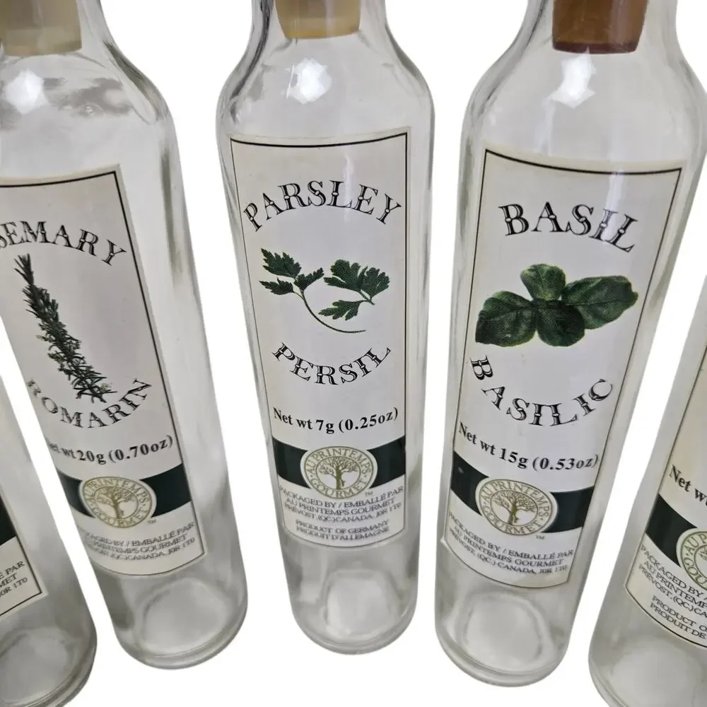 Au Printemps Gourmet Glass Decorative Herb Bottles Ornamental Stopper